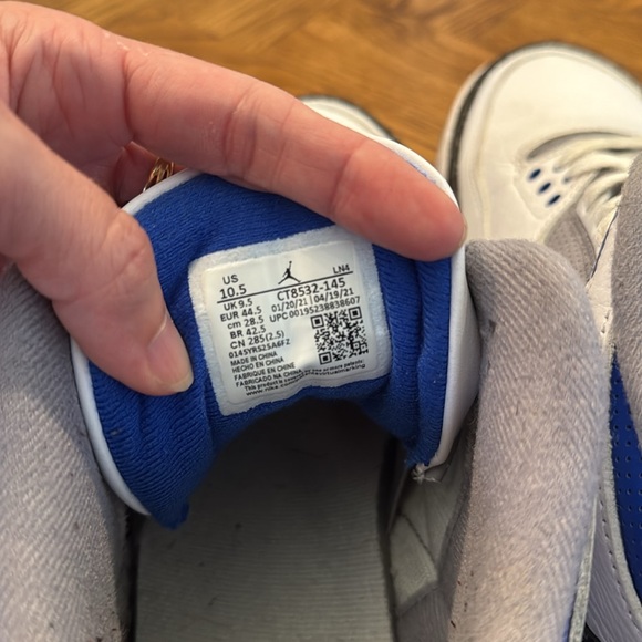 Nike Jordan 3 Retro Racer Blue, sz 10.5 - Picture 4 of 8